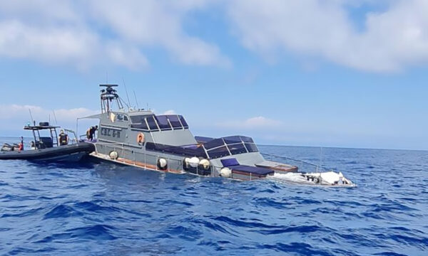 yacht cujo affondato