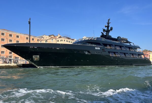 Giorgio Armani attends the Venice Film with his megayacht, Main: images by DN