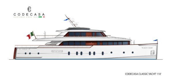 Presenting the new Codecasa Classic Yacht 110’ F80 designed by Studio NAMES