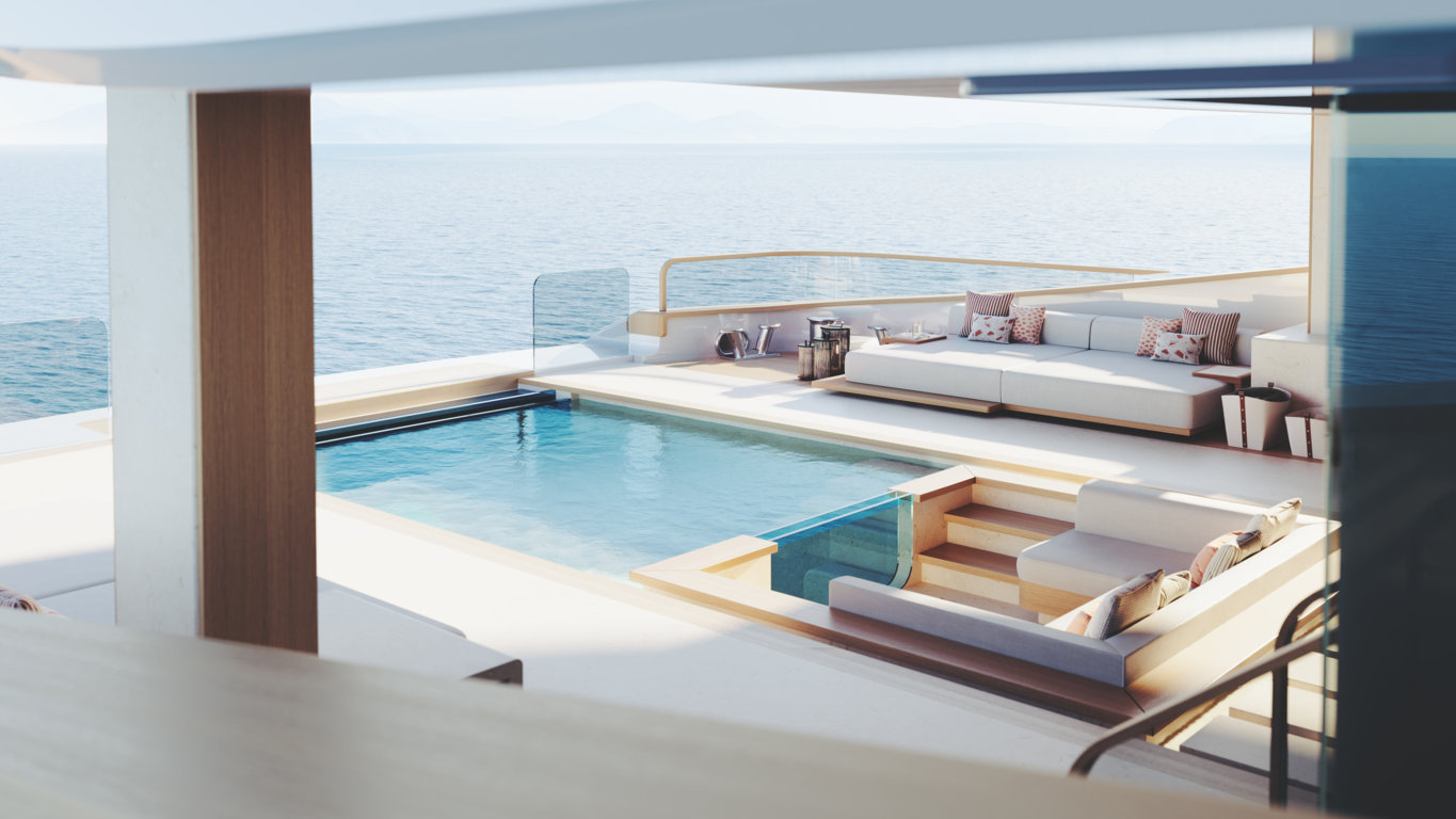 Main deck upper beach house pool - credit Feadship