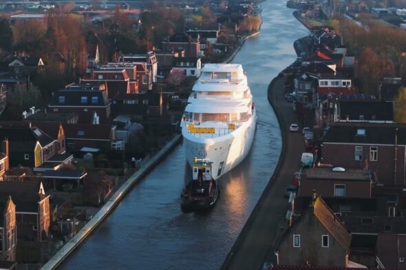 Project 715 by Feadship nearly complete: voyage through the Dutch canals