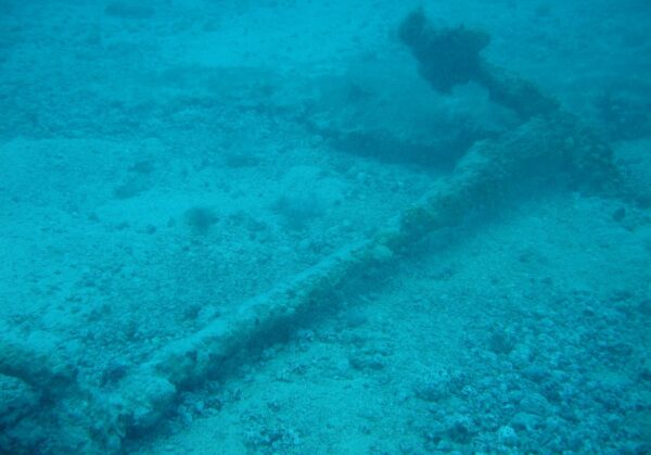 Le ancore della baia dei pirati nelle Isole Canarie