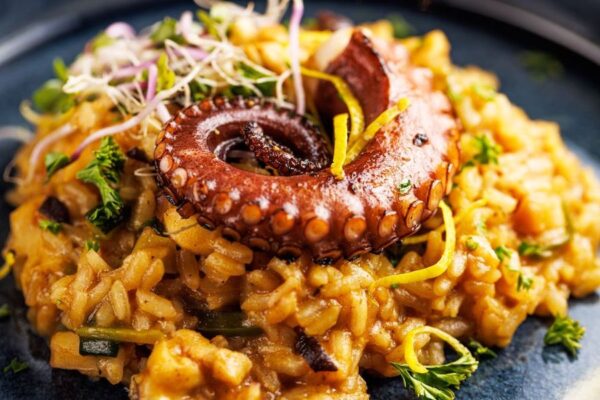 Risotto con polpo