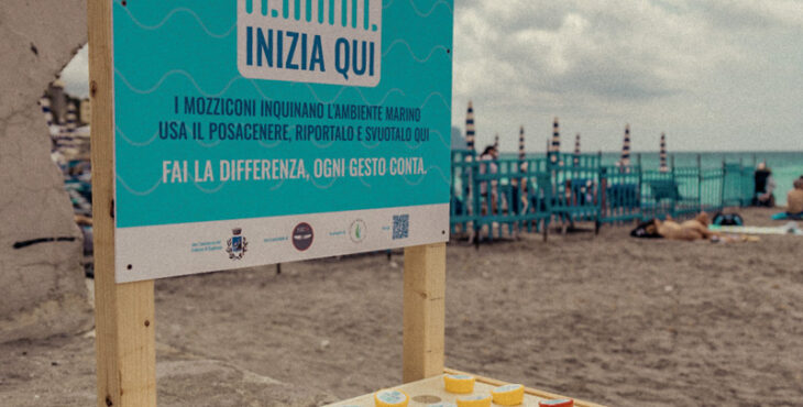 il mare inizia qui campagna mozziconi